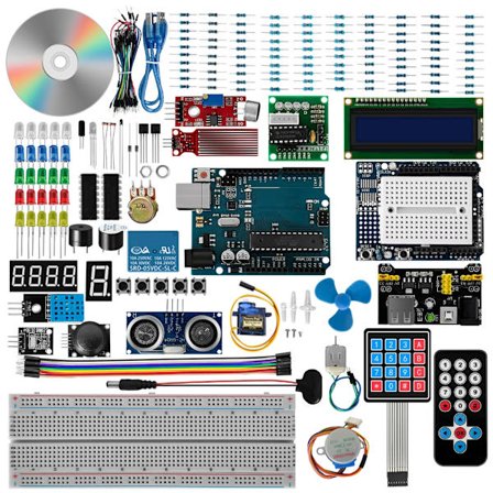 DIY Super Starter Kit for SET R3 Breadboard UN-R3 Kontrollkort LED-dioder Motstander, LCD1602 RFID-modul - Over 50 Typer