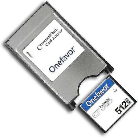 Onefavor Compact Flash - PCMCIA ATA -sovitin CF - PC-korttisovitin PCMCIA ATA -sovitin CF 2 -kortille (mukana 512 Mt CF-muistikortti)