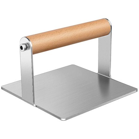 Burgerpresse til bageplade, firkantet burger smasher, non-stick bacon grillpresse, grillepresse 5,5 Inc.