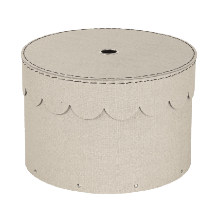 Bigso Box of Sweden Dekorativ förvaringslåda Wilma Förvaring Beige D23xH15 cm