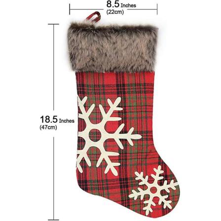 Julstrumpor, För Heminredning (2 St Plädad Snöflinga)