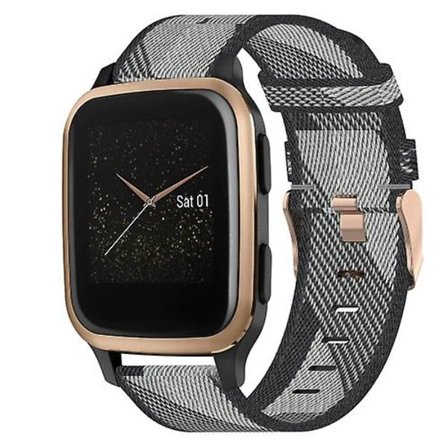 För Garmin Venu Sq 20 mm Nylon Woven Watch Band
