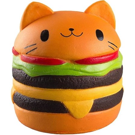 (Katt Burger) Sakte stigende Squishy leker, Jumbo Squishies Pack Prime Sakte stigende Scented Squishies Squeeze Myke leker Stress Reliever Gaver for 