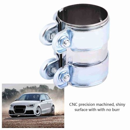 2,5 tommer rustfrit stål turbo udstødningsbånd klemme lyddæmper Catback rørforbindelse m/ bolte