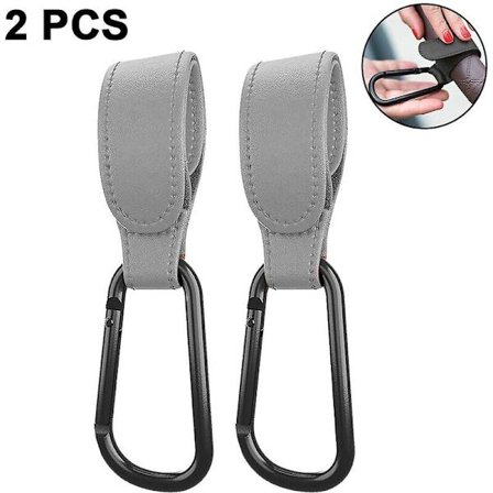 Barnvagnskrokar rem, klämma eller fäst och en lång väska på din barnvagn eller buggy