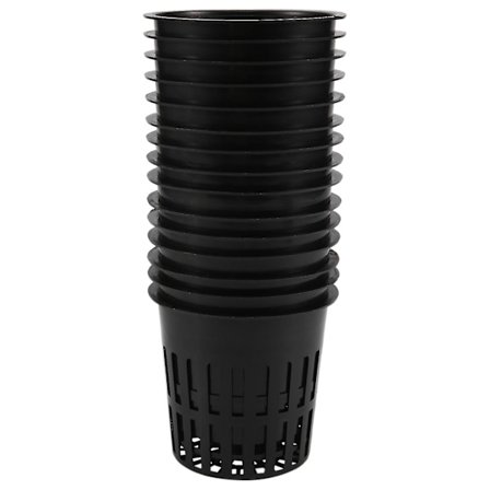 15 pakke 4 tommers nettkopper slissede plante nett pott bøtte kurv(svart)