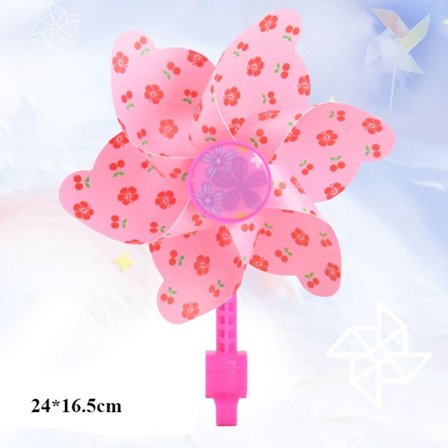 Barn Cykel Väderkvarn Tecknad Färgglad Pinwheel 10 10