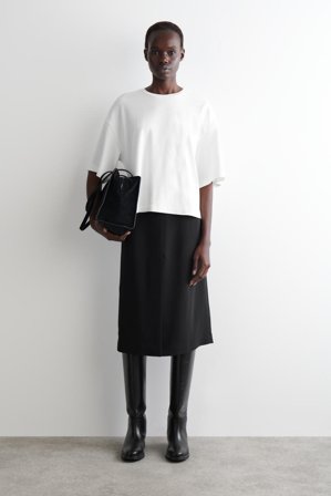 COS Femme Chemise Oversize Silhouette Carrée in Blanc