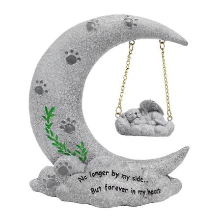 Måneformet Hund Mindesten Kæledyr Hund Mindesten Gravsten Dekoration til Have Gård