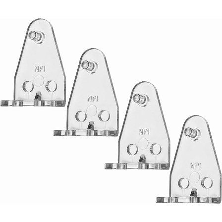 8 stk. Hold Down beslag gennemsigtig plast bundskinne hold clips til