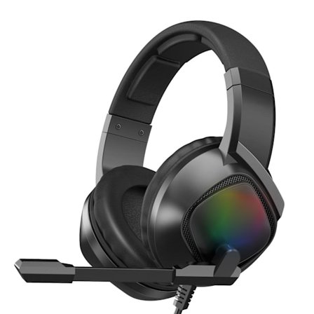 RGB Trådbundet Gaming Headset med Brusreducering Ergonomisk Design 2,2m Kabel