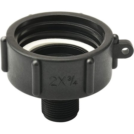 IBC-adapter S60 Skrueforbindelse for IBC-vanntank 2 tommer til 3/4 tommer