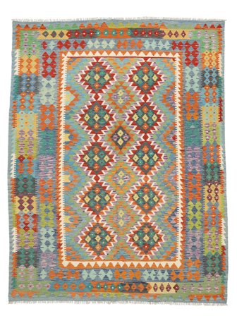 Kelim Afghan Old Style Teppe Orientalsk Brun/Mørk Grå (Ull, Afghanistan)