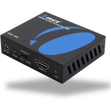 OREI Ljudextraktor 4K HDMI, UltraHD 4K 60Hz 18G HDMI 2.0 Ljudkonverterare SPDIF + 3,5 mm utgång HDCP 2.2 - Dolby Digital/DT