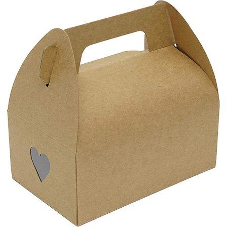 Handhållna små bagerilådor med fönster 20-pack Heilwiy 5,5 x 3,5 tum Heilwiy kakpapperspresentgåva