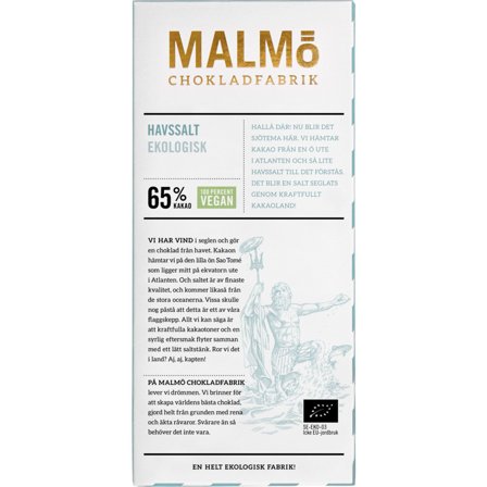 Malmö chokladfabrik Havsalt 65%