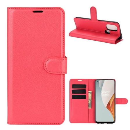 Classic OnePlus Nord N100 flip etui - rød Red