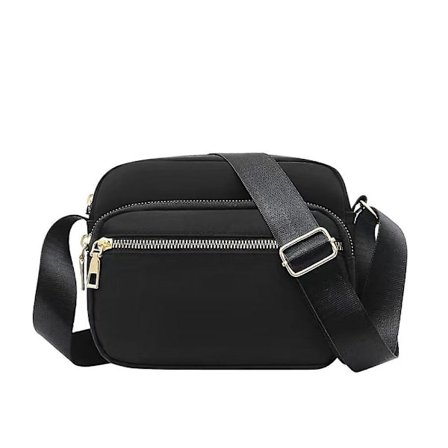 Vanntett multi-lomme skulderbag liten lett reise lommebok svart