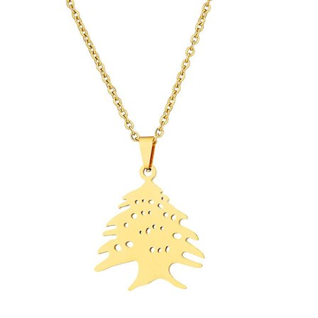 Stilful Udtalelse med Libanon Kort Vedhæng Halskæde Libanon Kort