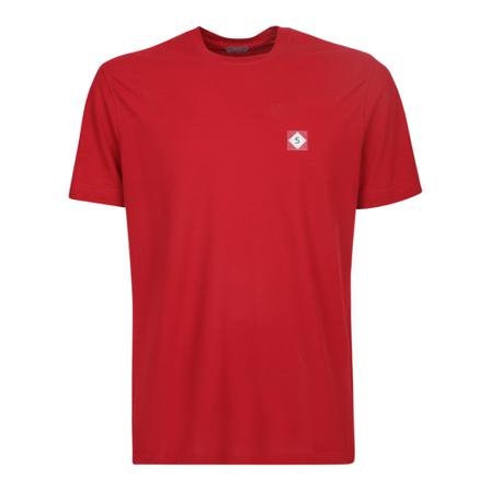 Zanone, Patch t-shirt Rood, Heren, Maat:M,Katoen