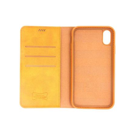 Iphone Xr Plånboksfodral Läder Stativ Nuoku - Brun Brun