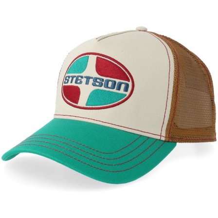 Stetson - Beige trucker Keps - Ovum Green/Ecru A-Frame Trucker @ Hatstore