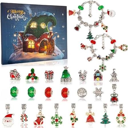 Jule-adventskalenderarmbånd 2022 for jenter 24 dager DIY J - Perfet