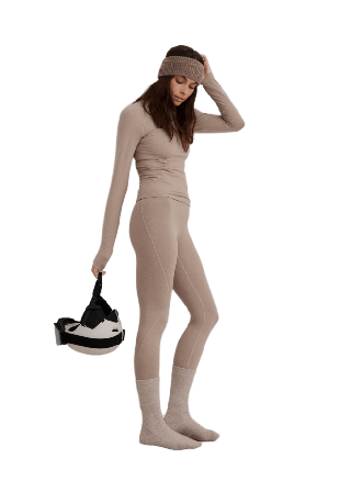 aim'n Baselayer Leggings Underdelar Dam Beige L