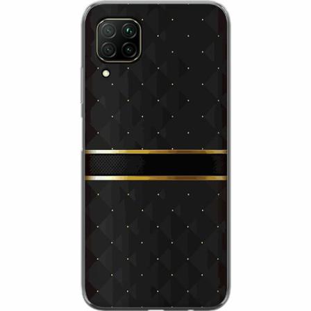 Huawei P40 Lite Genomskinligt Skal Golden Stripes