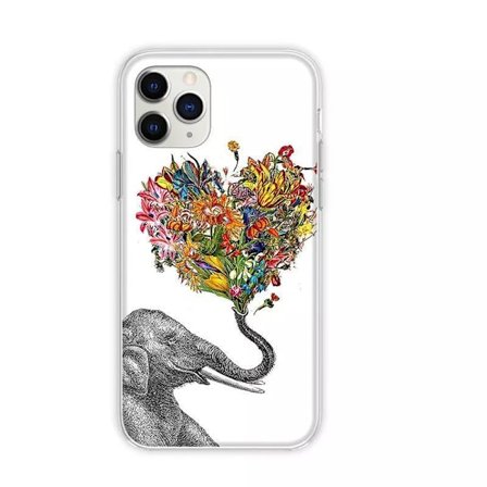 Vakkert deksel til alle iPhone 14-modeller elefant med blomsterh