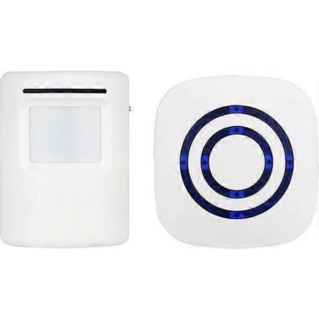 Trådløs Dørklokke - Adgangsalarm - Butiksklokke - Bevægelsessensor Med Sensor - Egnet Til Butikker & Boliger - Hvid