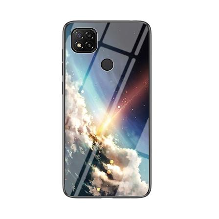 Stjernehimmel mønstret hærdet glas + PC + TPU hybrid cover til Xiaomi Redmi 9Cmi 9C NFC