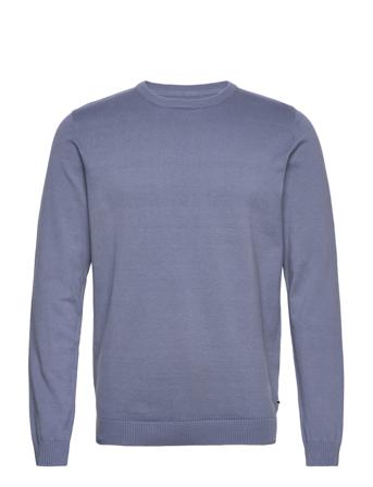 Jjebasic Knit Crew Neck Noos Neulepaita Pyöreä Kaula-aukko Sininen Jack & J S