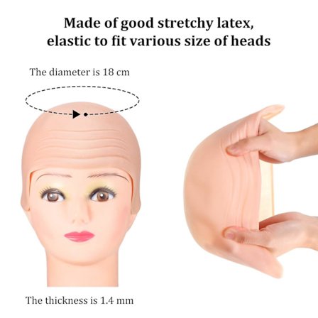 Halloween Kal Hätta Kal Hud Tjock Latex Huvud Hätta Hud Skalle Peruk Hätta Kal Peruk Huvud Hätta Maskeradkläder