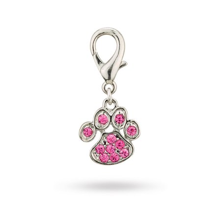 Paw Print Charm - Tekstilhalsbånd, Lærhalsbånd, personlige, scarfs & bandanas, Charms & Halsbåndsmykker på Doggie.no