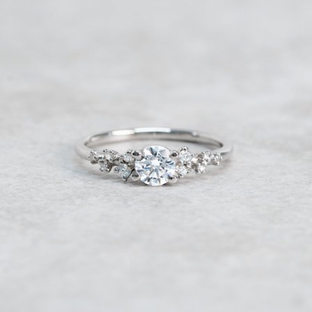 Liljekonvalj, 18K Weißgold : Diamanten - Laborgezüchtet, Karat - 0.50 kt