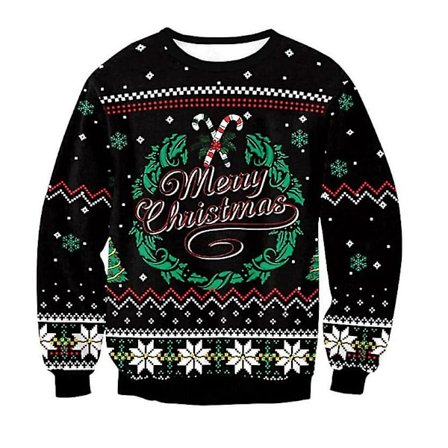 Grimmelige Juletrøjer Grønne Jumpere 3D Sjove Printede Feriefest Juletrøje Til Fest Fødselsdag Juletrøje 20