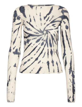 Weekday Long Sleeve Boatneck Top - Cream - S