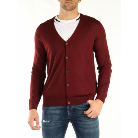 Hugo Boss, Cardigans Czerwony, Mężczyzna, Rozmiar: M