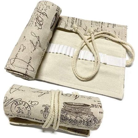 Pennfodral i canvas, 48 hål pennfodral, färgat pennfodral Mu