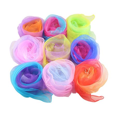 20 st Dansscarfar Jongleringsdukar Rythm Band Scarves (Slumpmässig Färg) Db