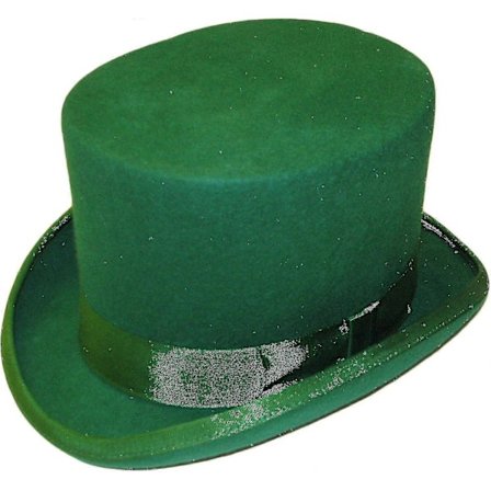 Handgjord Ull Hög Hatt Satinfodrad Liten Till Xxl L Grön