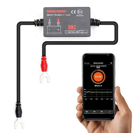 Bt4.0 6~20v Ingångsspänning Bilbatteri Monitor Verktyg Diagnostiska verktyg Anslut Smartphone App För 12 V Fordon -26-1