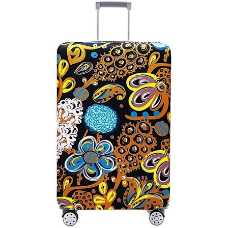 Luggage Cover Washable Suitcase Protector Anti-scratch Suitcase Cover Fits 18-32 Inch(autumn Leaves, S)
