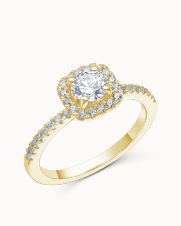 Haloring Gloria 18K Gultguld - Forlovelsesringe & Vielsesringe hos Vanbruun