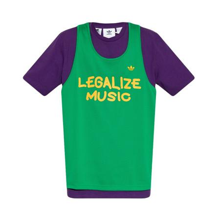 Adidas Originals, T-shirt Groen, Heren, Maat:S,Katoen,print
