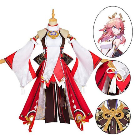 Genshin Impact Costume,genshin Impact Yae Miko Cosplay Costume,spelkaraktär Cyno Cos Uniform Fancy Dress Kläder,genshin Impact Halloween Party Dress