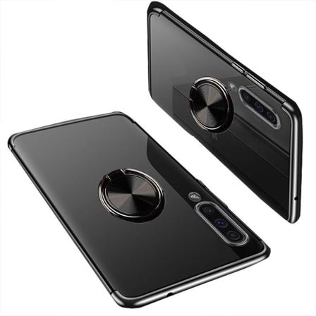 Samsung Galaxy A70 - Skyddande Skal med Ringh llare FLOVEME Svart