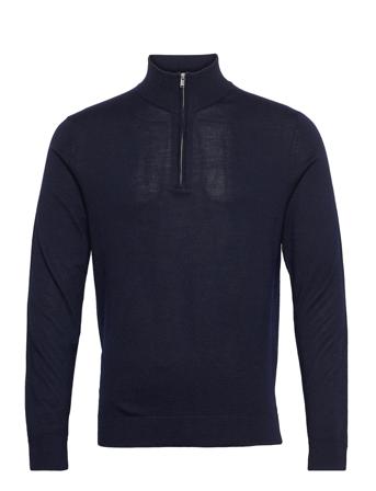 Slhtown Merino Coolmax Knit Half Zip B Blue Selected Homme