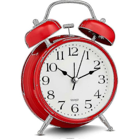 Analog Vækkeur Ekstra Høj Dobbeltklokker Retro Hvid Stille [DB]